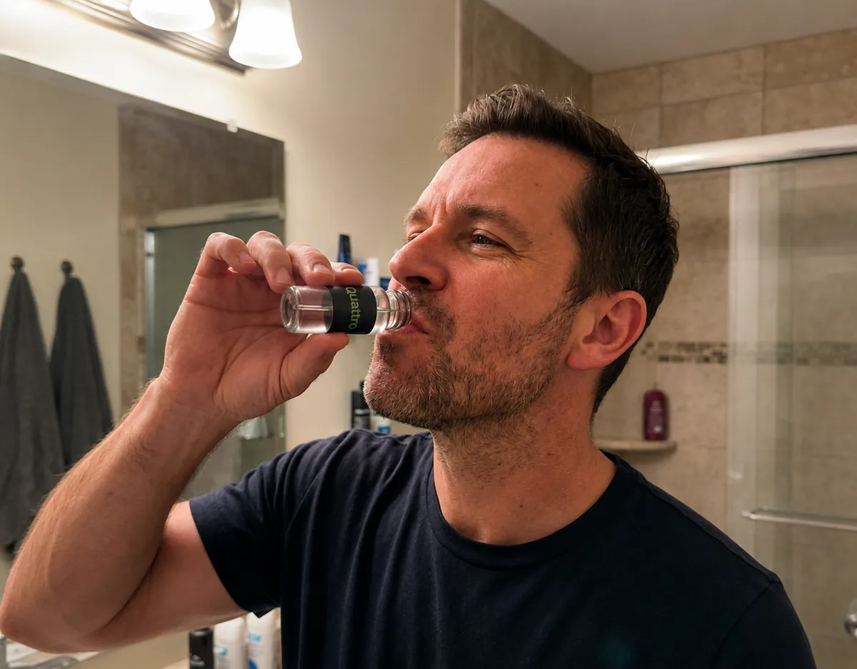 Man drinking Quattro